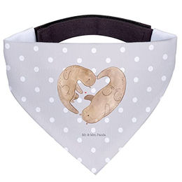 Mr. & Mrs. Panda Hundehalstuch Otter Herz Grau Polyester Größe L – Bild 1 von 5