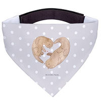 Produktbild von Mr. & Mrs. Panda Hundehalstuch Otter Herz Grau Polyester Größe L