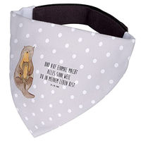 Produktbild von Mr. & Mrs. Panda Hundehalstuch Otter Motiv aus Stoff in Grau und Bunt