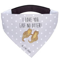 Produktbild von Mr. & Mrs. Panda Hundehalstuch Otter Motiv Grau Größe S für kleine Rassen