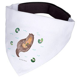 Mr. & Mrs. Panda Hundehalstuch Otter Seerose Weiß Polyester Größe S – Bild 1 von 2