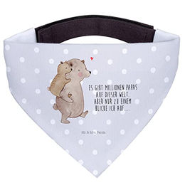 Mr. & Mrs. Panda Hundehalstuch Papa Bär Bandana Grau Weiß aus Polyester Größe L – Bild 1 von 8