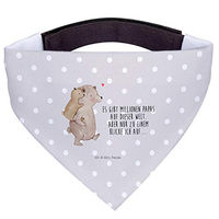 Produktbild von Mr. & Mrs. Panda Hundehalstuch Papa Bär Grau Weiß Polyester Größe M