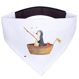 Mr. & Mrs. Panda Hundehalstuch Pinguin Angelboot Weiß aus Polyester Größe L – Bild 1 von 4