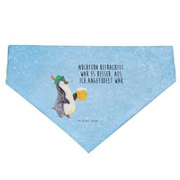 Produktbild von Mr. & Mrs. Panda Hundehalstuch Pinguin Bier Blau Größe M