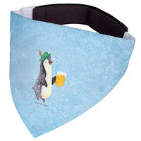 Produktbild von Mr. & Mrs. Panda Hundehalstuch Pinguin Bier Blau Polyester Größe S