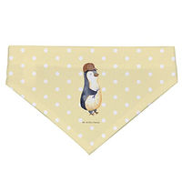 Produktbild von Mr. & Mrs. Panda Hundehalstuch Pinguin Design Gelb Stoff Größe M