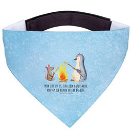 Mr. & Mrs. Panda Hundehalstuch Pinguin Lagerfeuer Blau Polyester Größe S – Bild 1 von 5