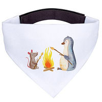 Produktbild von Mr. & Mrs. Panda Hundehalstuch Pinguin Lagerfeuer Weiß Polyester Größe L