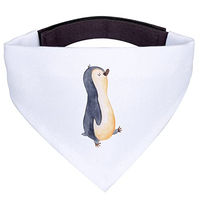 Produktbild von Mr. & Mrs. Panda Hundehalstuch Pinguin marschieren Weiß Größe L aus Polyester