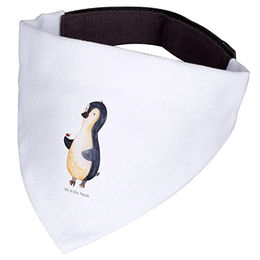 Mr. & Mrs. Panda Hundehalstuch Pinguin und Marienkäfer weiß Stoff Größe S – Bild 1 von 2