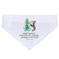 Produktbild von Mr. & Mrs. Panda Hundehalstuch Pinguin und Weihnachtsbaum Weiß aus Polyester