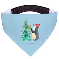 Produktbild von Mr. & Mrs. Panda Hundehalstuch Pinguin Weihnachtsbaum Blau aus Polyester