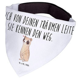 Mr. & Mrs. Panda Hundehalstuch Plumplori Glücklich Weiß aus Polyester Größe L – Bild 1 von 3