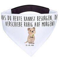 Produktbild von Mr. & Mrs. Panda Hundehalstuch Quokka Happy Bandana aus Polyester Weiß Größe L
