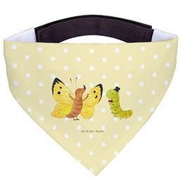 Mr. & Mrs. Panda Hundehalstuch Raupe Schmetterling Gelb Stoff – Bild 1 von 3