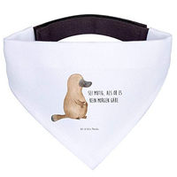 Produktbild von Mr. & Mrs. Panda Hundehalstuch Schnabeltier Mut Weiß Größe S