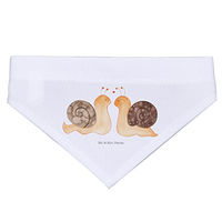 Produktbild von Mr. & Mrs. Panda Hundehalstuch Schnecken Liebe Weiß Polyester Größe M