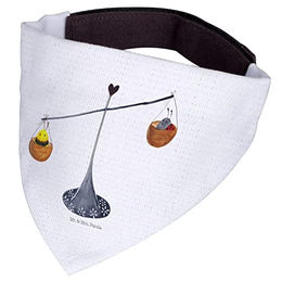 Mr. & Mrs. Panda Hundehalstuch Sternzeichen Waage Bandana aus Polyester Größe L Weiß – Bild 1 von 4