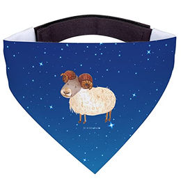 Mr. & Mrs. Panda Hundehalstuch Sternzeichen Widder Blau Polyester Größe S – Bild 1 von 4