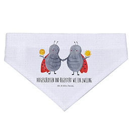 Produktbild von Mr. & Mrs. Panda Hundehalstuch Sternzeichen Zwilling Weiß Polyester Größe L