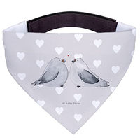 Produktbild von Mr. & Mrs. Panda Hundehalstuch Turteltauben Grau Polyester Größe L