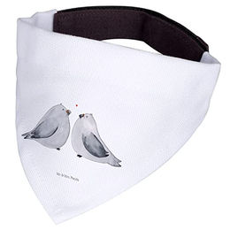 Mr. & Mrs. Panda Hundehalstuch Turteltauben Liebe Weiß Größe S – Bild 1 von 2