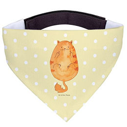 Mr. & Mrs. Panda Hundehalstuch und Katzenbandana Frühaufsteher Gelb Größe L – Bild 1 von 3