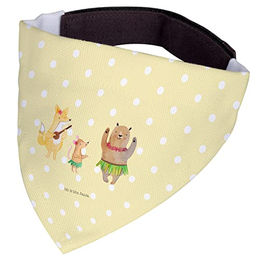 Mr. & Mrs. Panda Hundehalstuch Waldtiere Aloha Gelb Größe S – Bild 1 von 3