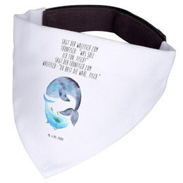 Mr. & Mrs. Panda Hundehalstuch Walfisch Thunfisch Bandana Weiß Größe L – Bild 1 von 3