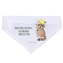 Mr. & Mrs. Panda Hundehalstuch Waschbär Motiv Weiß Größe M – Bild 1 von 2