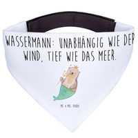 Produktbild von Mr. & Mrs. Panda Hundehalstuch Wassermann Astrologie Weiß Polyester
