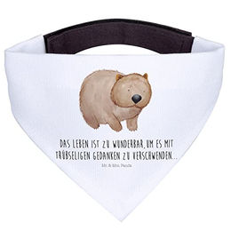 Mr. & Mrs. Panda Hundehalstuch Wombat Dreieckstuch aus Polyester Weiß Größe L – Bild 1 von 4