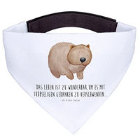 Produktbild von Mr. & Mrs. Panda Hundehalstuch Wombat Dreieckstuch aus Polyester Weiß Größe L