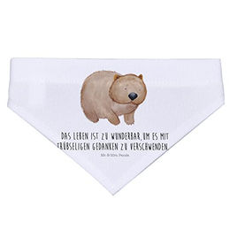 Mr. & Mrs. Panda Hundehalstuch Wombat Motiv aus Polyester in Weiß Größe L – Bild 1 von 4