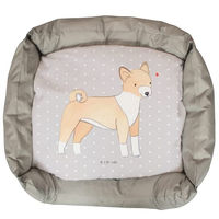 Produktbild von Mr. & Mrs. Panda Hundekissen Basenji Lebensretter Grau Größe L mit Kunstfaserfüllung