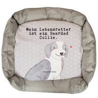 Produktbild von Mr. & Mrs. Panda Hundekissen Bearded Collie Plüsch Grau Größe L
