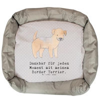 Produktbild von Mr. & Mrs. Panda Hundekissen Border Terrier Moment Grau aus Polyester Größe L