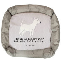 Produktbild von Mr. & Mrs. Panda Hundekissen Bullterrier Plüsch Grau Größe L