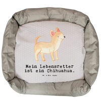 Produktbild von Mr. & Mrs. Panda Hundekissen Chihuahua Lebensretter aus Plüsch in Grau Größe L