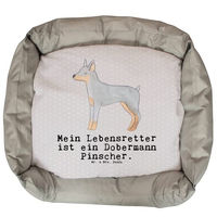 Produktbild von Mr. & Mrs. Panda Hundekissen Dobermann Pinscher Plüsch Grau Größe L