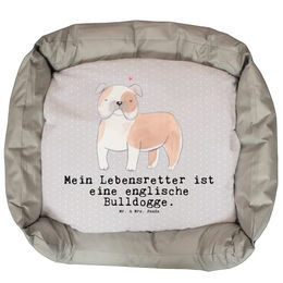 Mr. & Mrs. Panda Hundekissen Englische Bulldogge Plüsch Grau Größe L – Bild 1 von 6