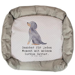 Mr. & Mrs. Panda Hundekissen Gordon Setter Moment Plüsch Grau Größe L – Bild 1 von 6
