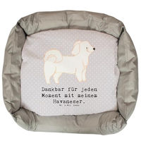Produktbild von Mr. & Mrs. Panda Hundekissen Havaneser Moment aus Plüsch Grau