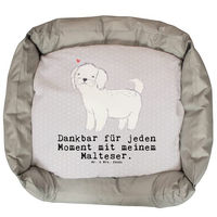 Produktbild von Mr. & Mrs. Panda Hundekissen Malteser Moment Plüsch Grau Größe L
