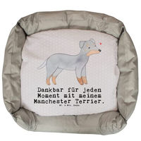 Produktbild von Mr. & Mrs. Panda Hundekissen Manchester Terrier Plüsch Grau Größe L