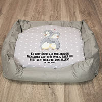 Produktbild von Mr. & Mrs. Panda Hundekissen Pinguine Kuscheln Grau Größe L