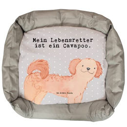 Mr. & Mrs. Panda Hundekissen Plüschbett Cavapoo Grau Größe L – Bild 1 von 6