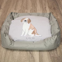 Produktbild von Mr. & Mrs. Panda Hundekissen Saint Bernard Motiv Grau Größe L aus Polyester