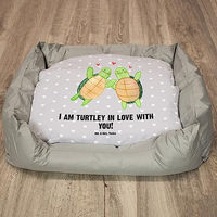 Produktbild von Mr. & Mrs. Panda Hundekissen Schildkröten Paar Grau Größe L